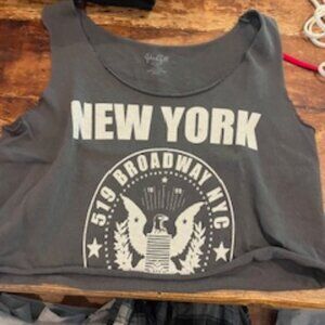 John Galt New York Broadway Crop Tee